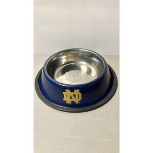 NOTRE DAME UNIVERSITY Fightin IRISH 10” Metal Dog Bowl